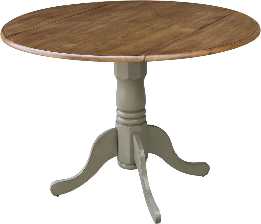 42 Drop Leaf Dining Table Distressed Hickory V719098