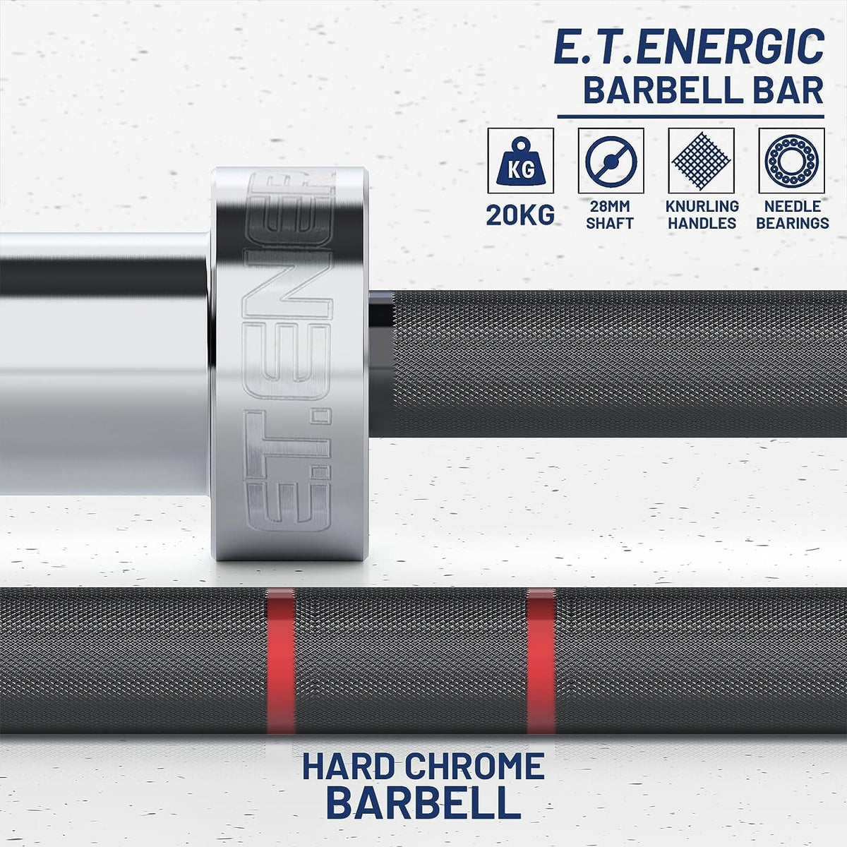 7ft 44 lb Olympic Barbell 1500 lb Capacity S895776