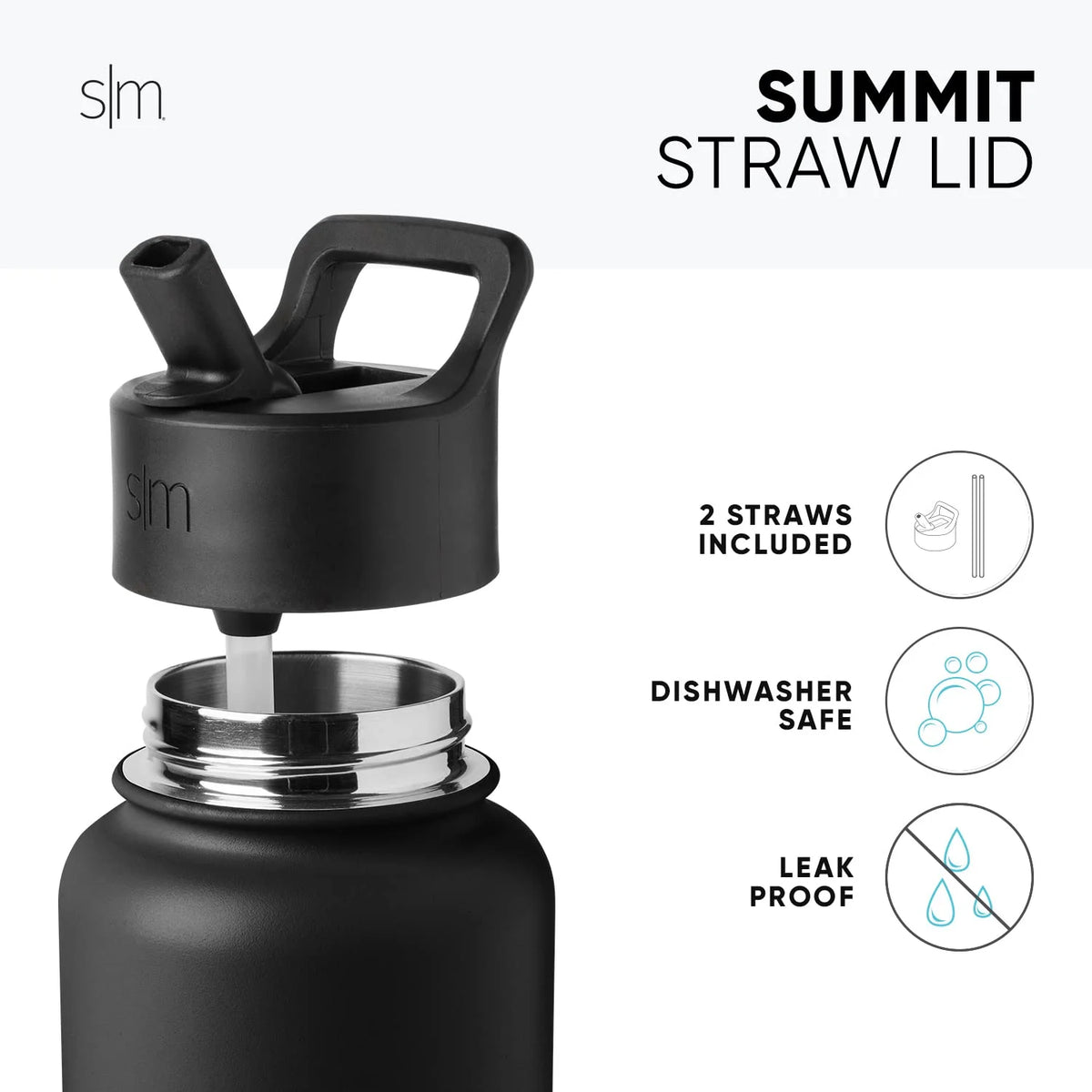 32oz Insulated Stainless Steel Water Bottle with Straw Lid P9068