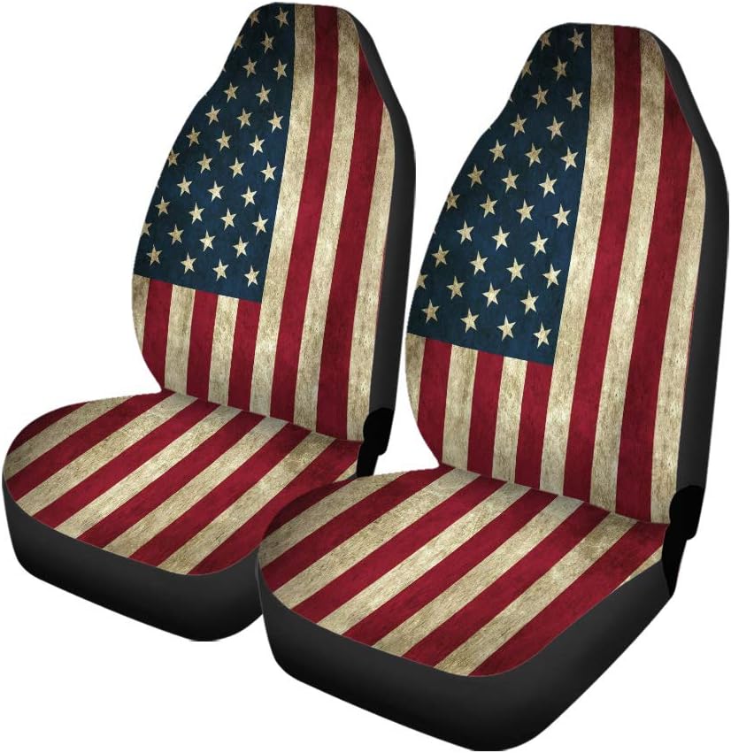 Set of 2 Car Seat Covers Turquoise Stripes R89684
