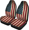 Set of 2 Car Seat Covers Turquoise Stripes R89684