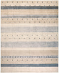 Ivory Tan Gray Handmade Area Rug U7831