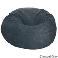 Dark Gray Anti-Pill Fleece Washable Large Bean Bag Chair L6723