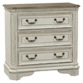 White 3 Drawer Bedside Chest with Charging Station Y86437