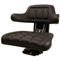 Black Universal Tractor Seat with Full Suspension and Adjustable Angle Base T377350