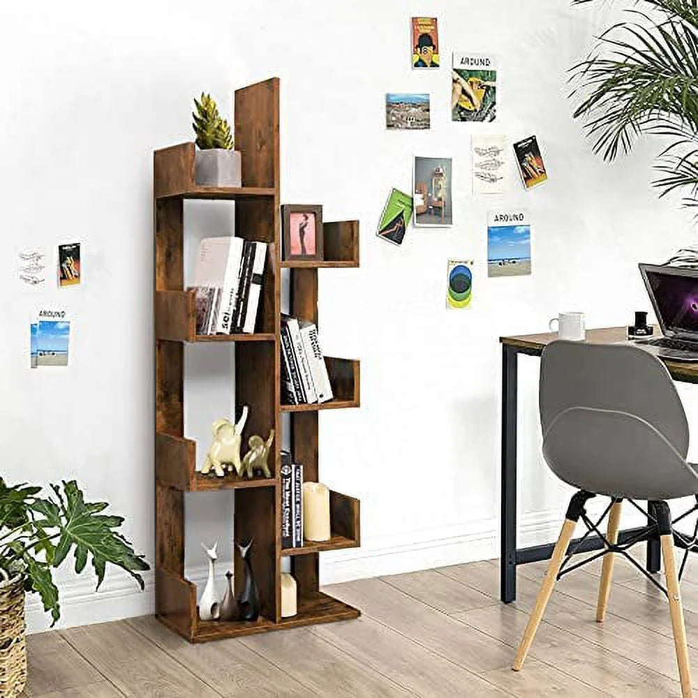 Wood 8 Shelf Bookshelf H261