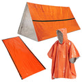Waterproof Thermal Poncho Raincoat with Sleeping Bag and Tent Shelter X2448