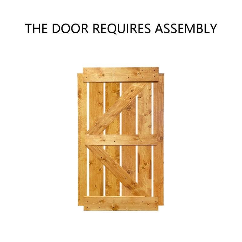 Jungle Green 84 x 84 Barn Door with Hardware Kit H1257