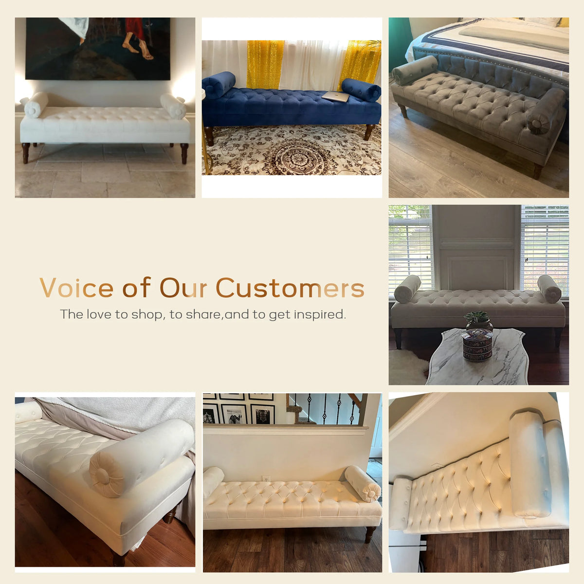 60.2 Inch Grey Tufted Upholstered Bench with 2 Pillows S170