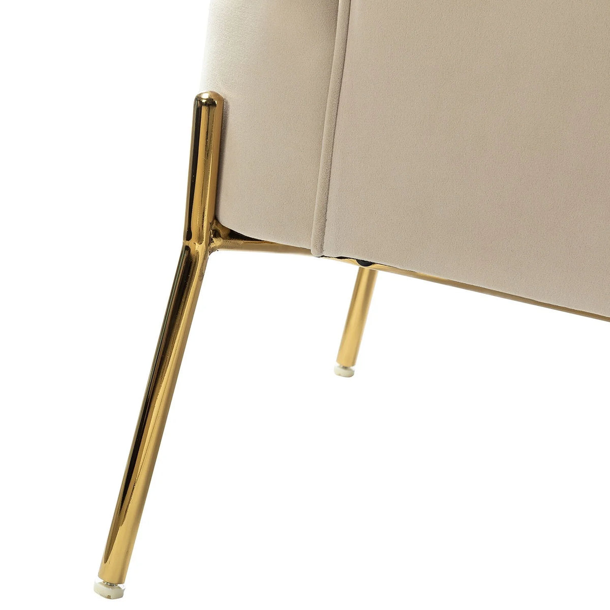 Modern Velvet Accent Chair with Metal Legs O502430