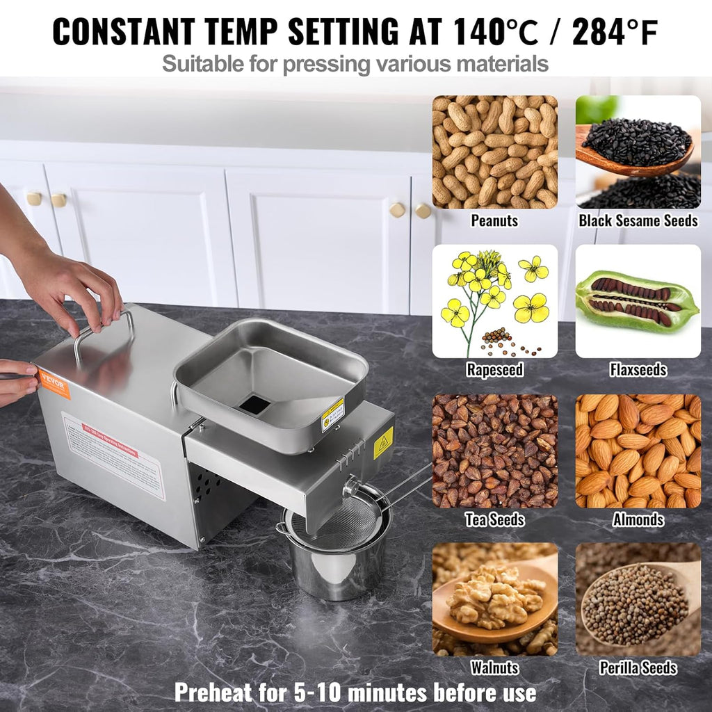 700W Stainless Steel Electric Oil Press Machine D4284