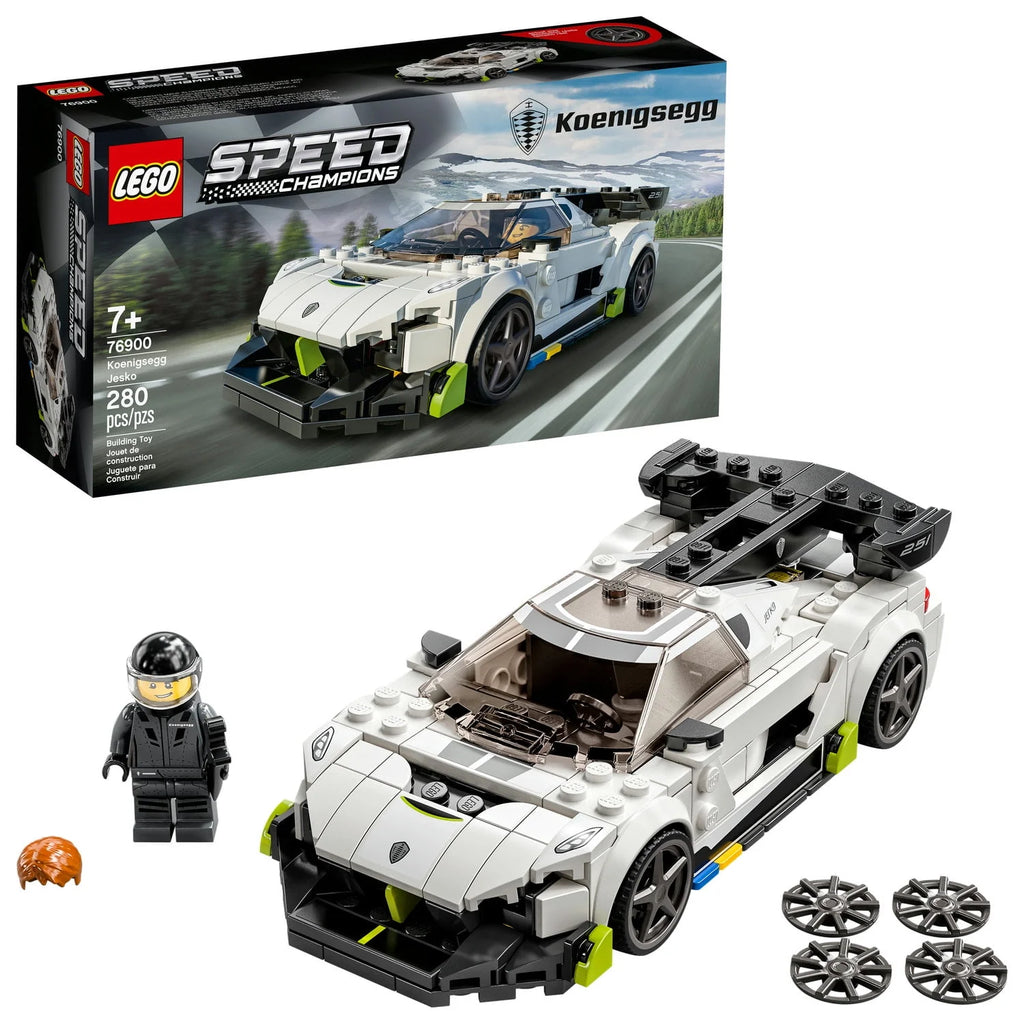 White Racing Car Building Set V84178