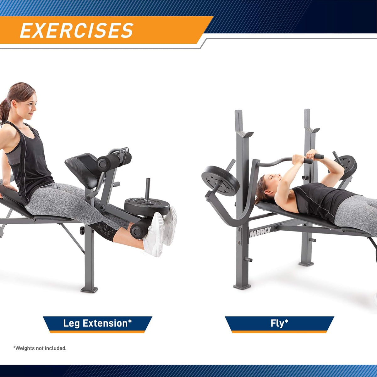 Standard Weight Bench with Leg Developer W977