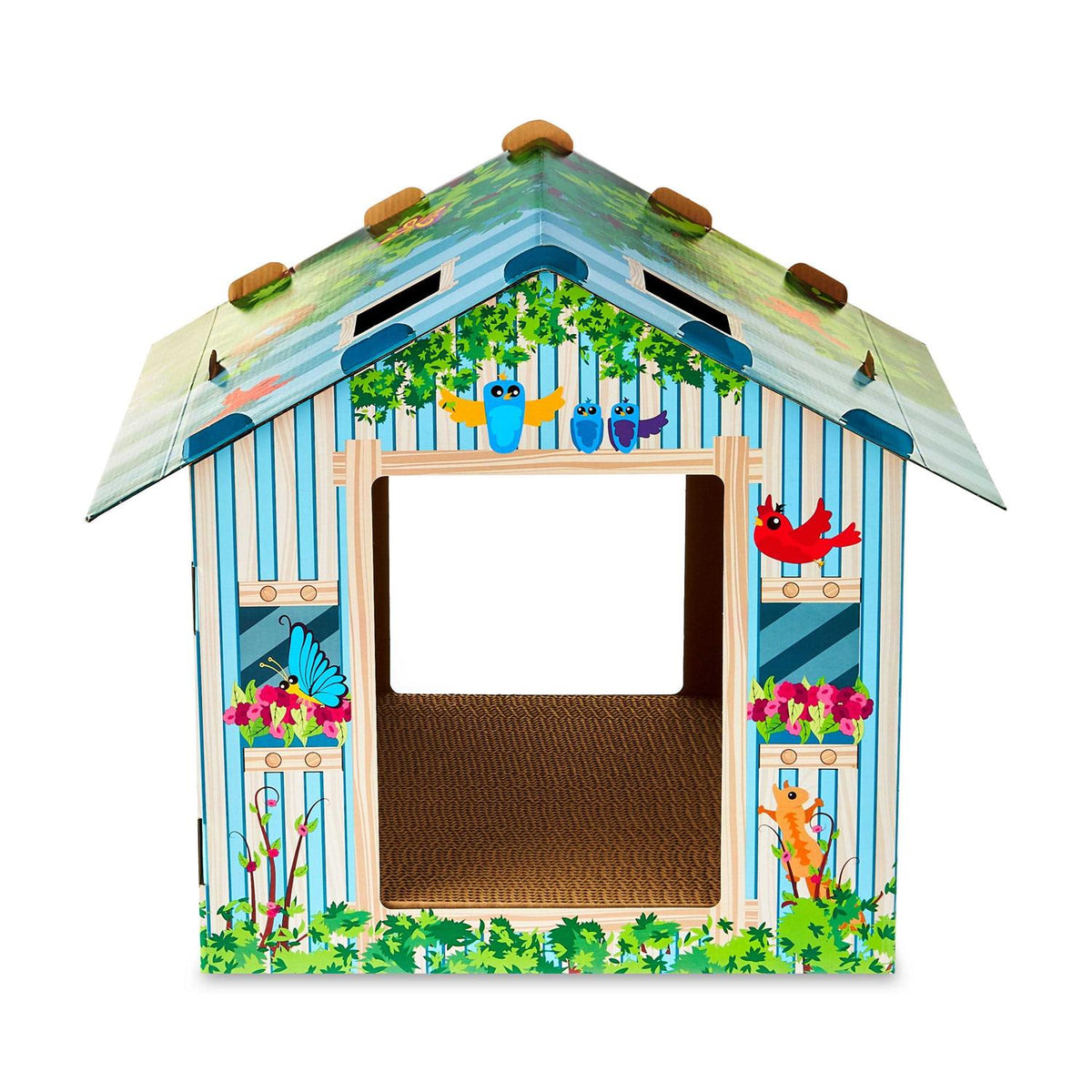 Corrugated Paper Cat Scratch House L29071