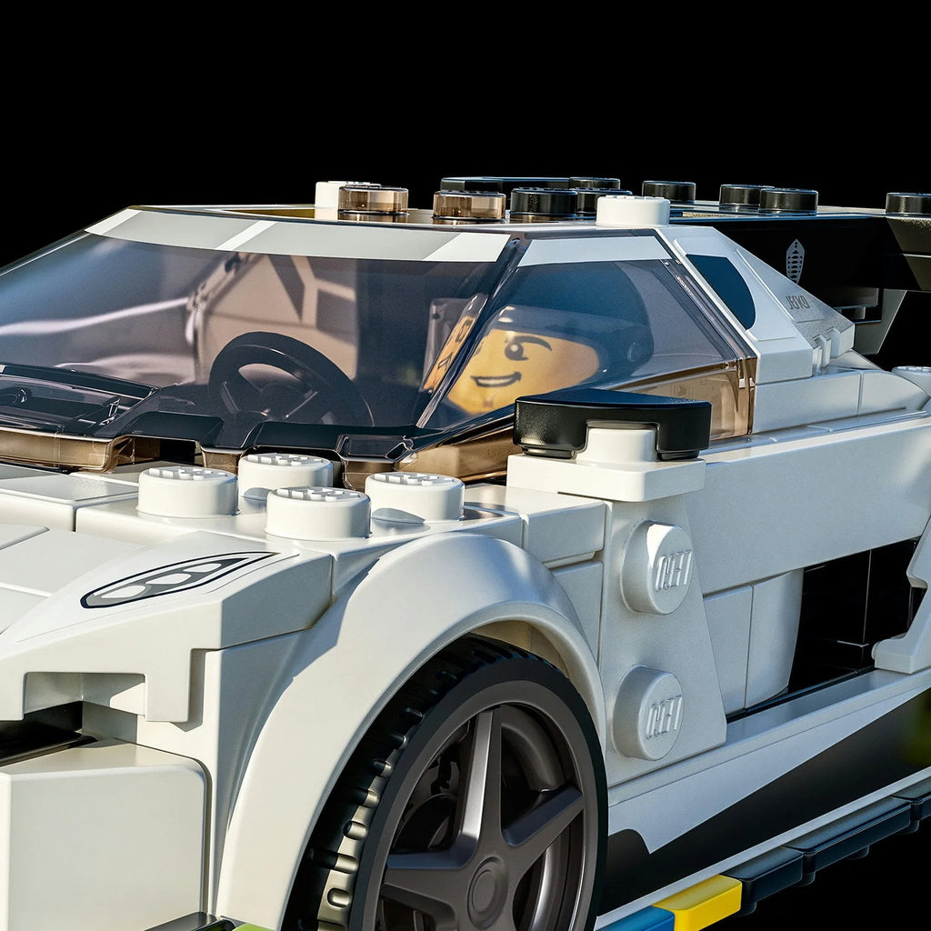 White Racing Car Building Set V84178