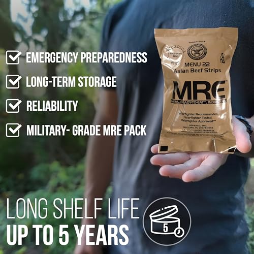 12 MRE Food Pack Meals Ready to Eat with Heater Packs H698344