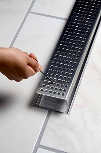 Stainless Steel Linear Shower Drain Square Grate A419