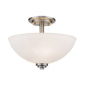 3 Light Semi-Flush Mount Brushed Nickel Y574479