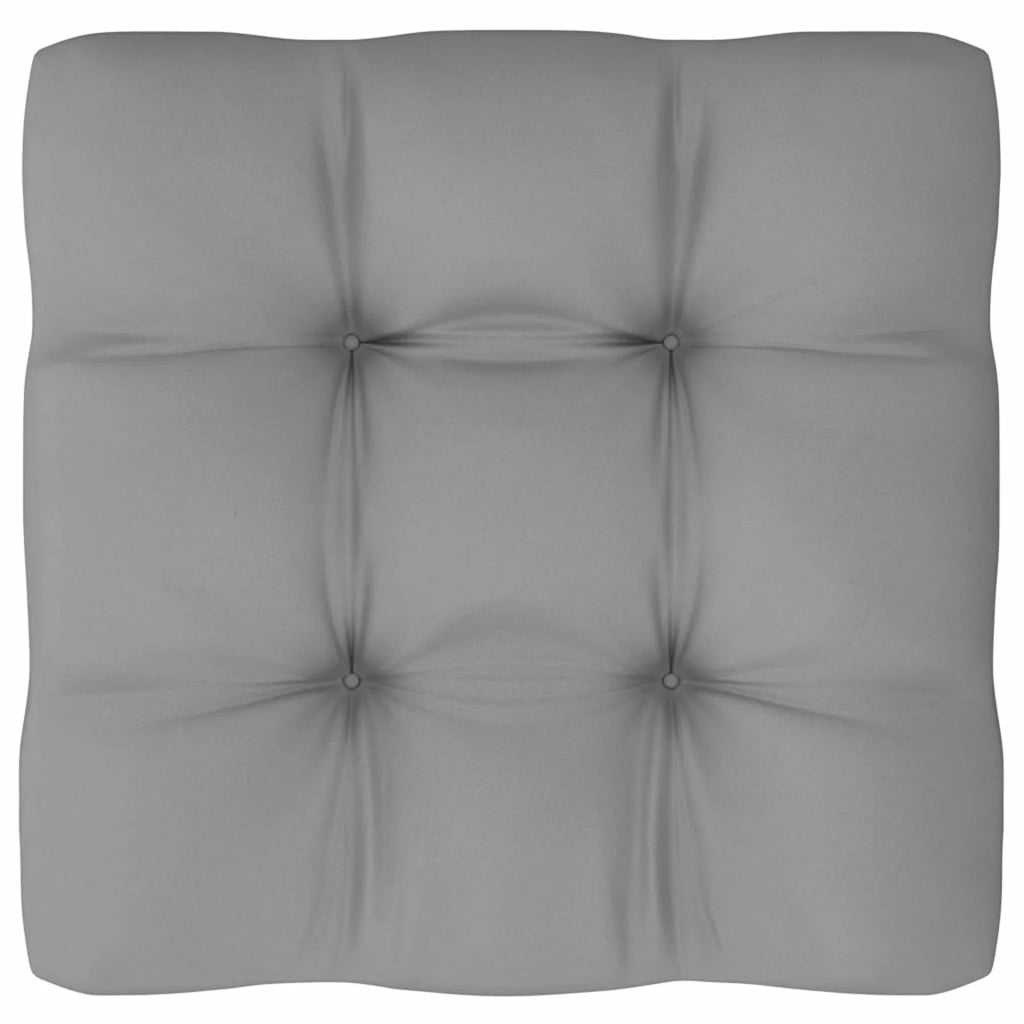 11 Piece Patio Lounge Set with Gray Cushion Pinewood Sectional Outdoor Furniture Set I407615