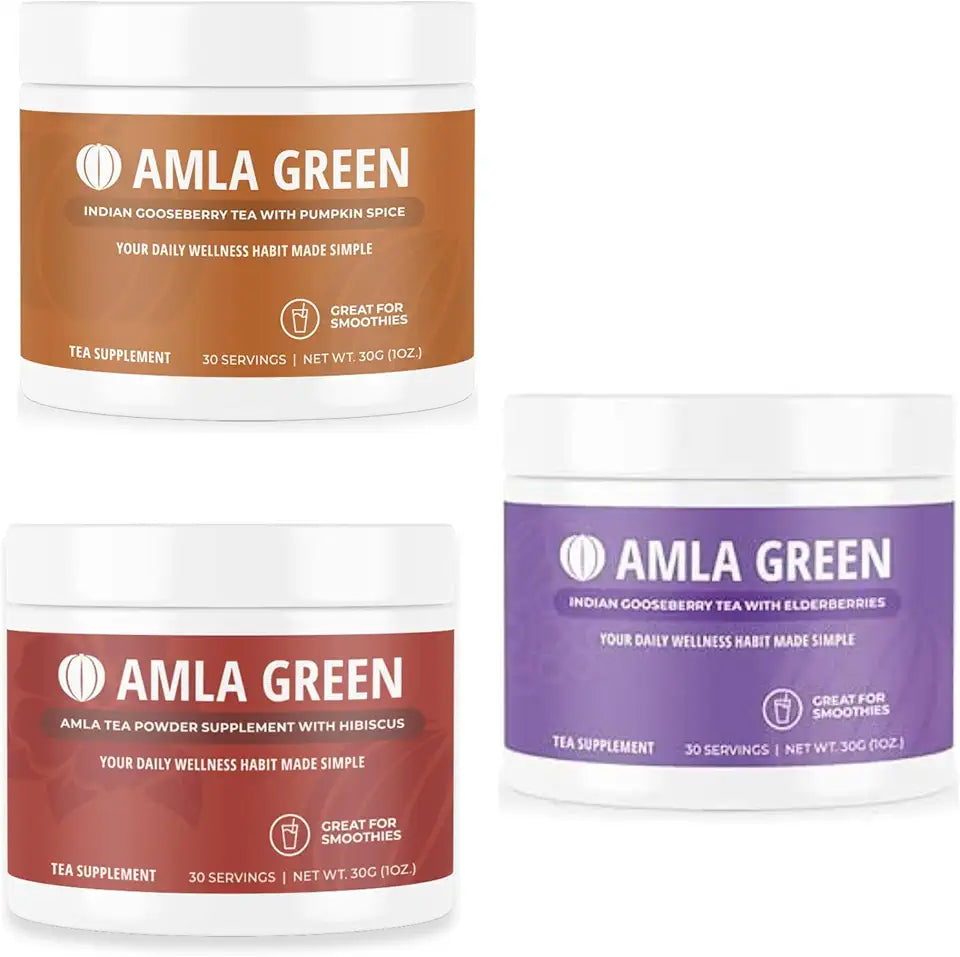 Organic Vegan Amla Powder Green Tea Supplement 30 Servings Z7003