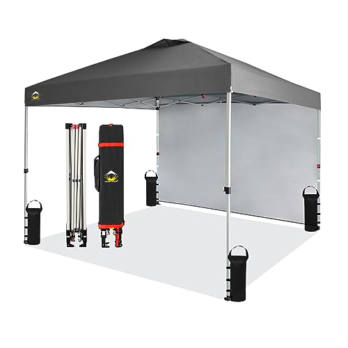 10x10 Pop Up Canopy with 1 Side Wall White A94317