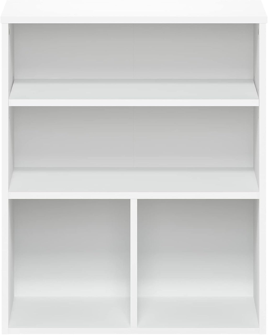3 Tier White Bookcase S3330