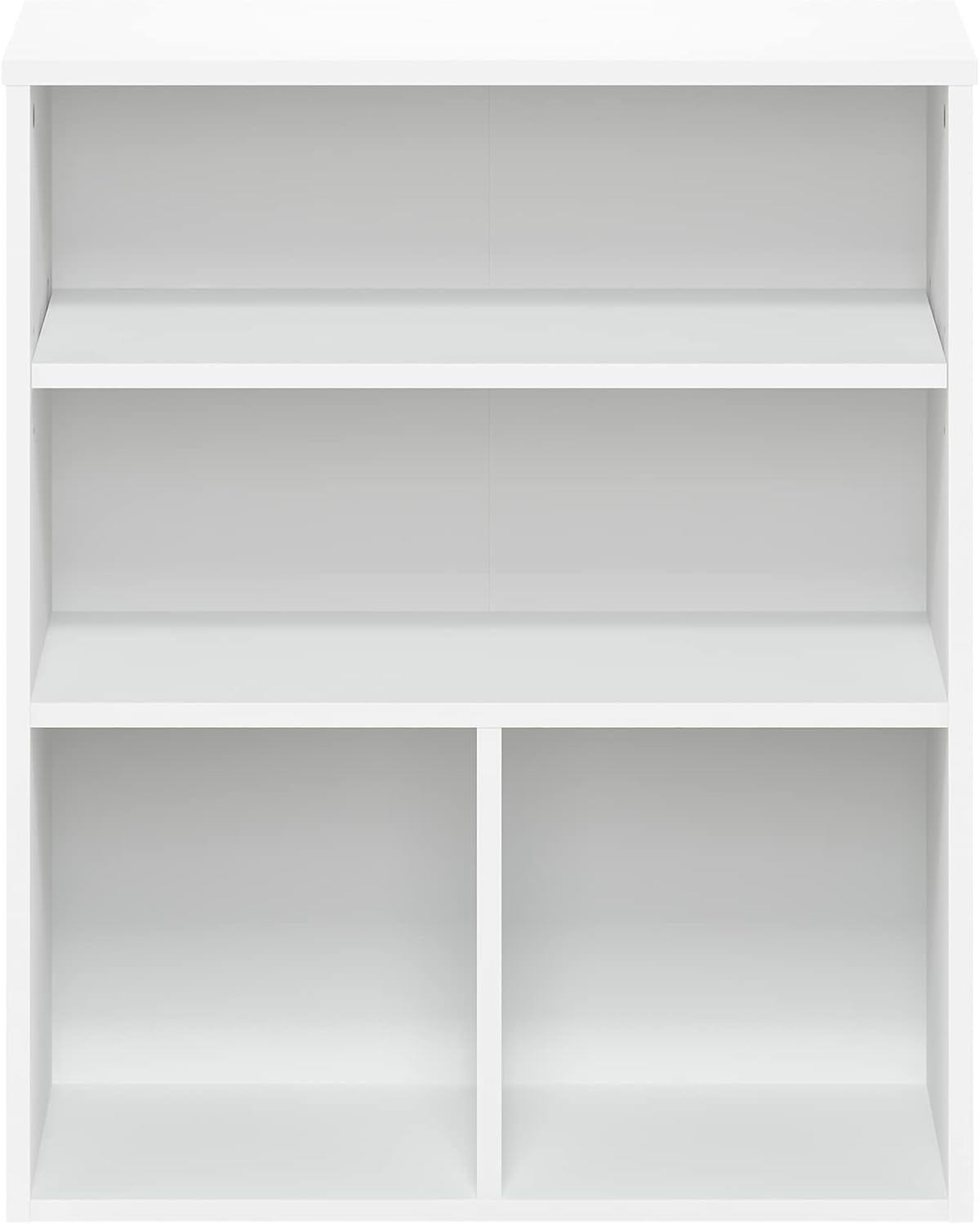 3 Tier White Bookcase S3330