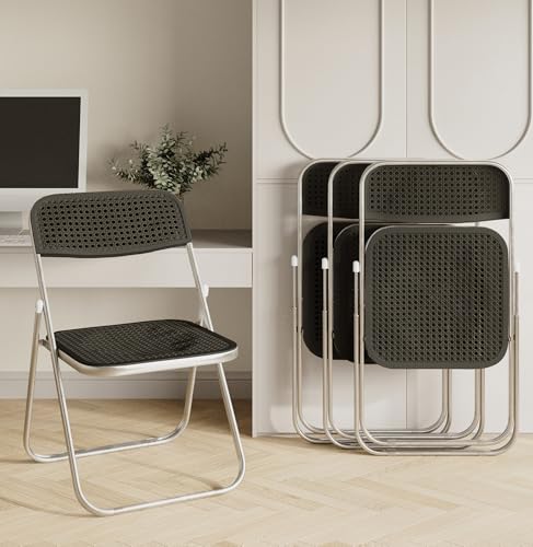 6 Pack Black Plastic Folding Chair P3022
