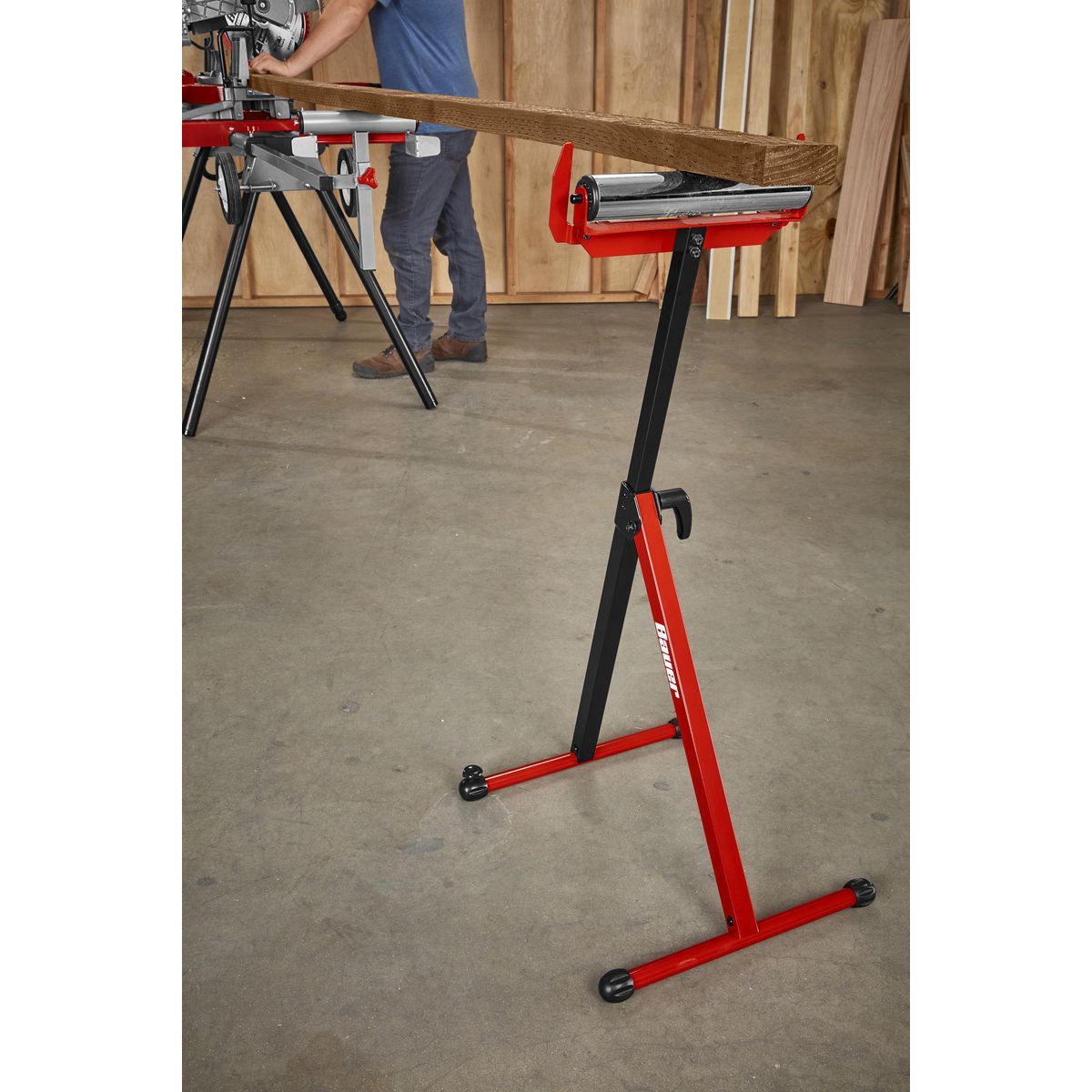 250 lb. Capacity Adjustable Roller Stand with Edge Guide G414
