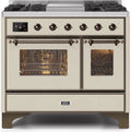 Antique White Dual Fuel Natural Gas Range S458