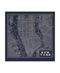 Blueprint Map New York Square 24x24 Canvas Art O7198