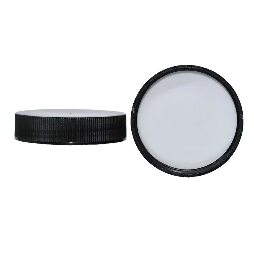 24 Pack 4 oz Clear Glass Jar with Black Plastic Cap I1513