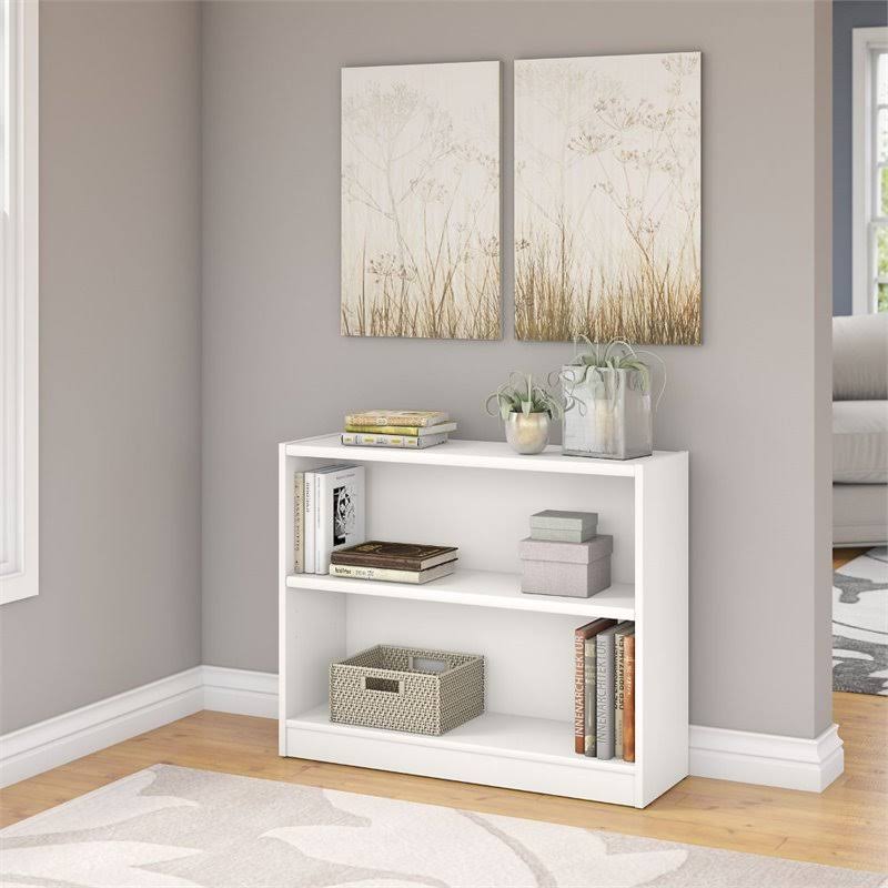 2 Shelf Bookcase in Pure White C9210