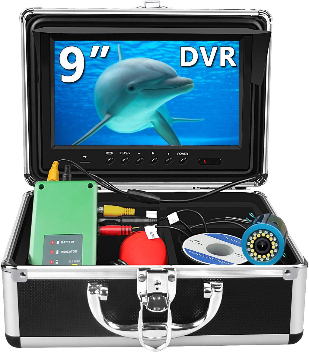 Underwater Fishing Camera with DVR 9 inch Color Monitor HD 1000TVL 30m Cable H2549