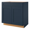 Navy Square Door Sink Base Cabinet A126