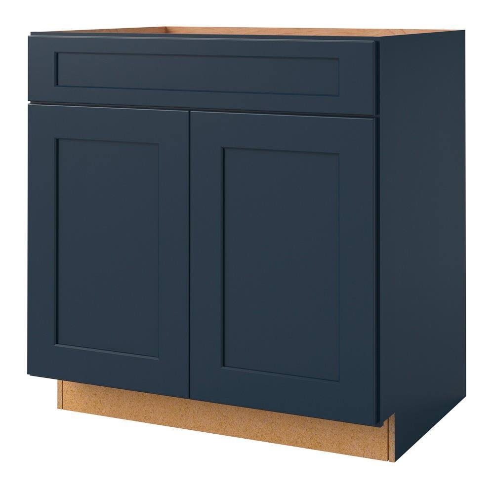 Navy Square Door Sink Base Cabinet A126