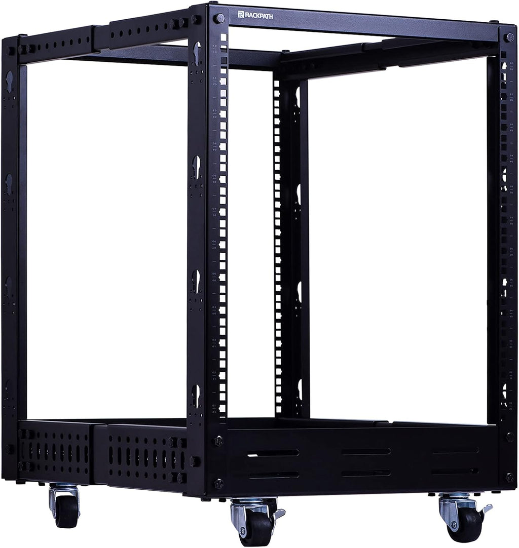 12U Open Frame Server Rack with Casters Y57374