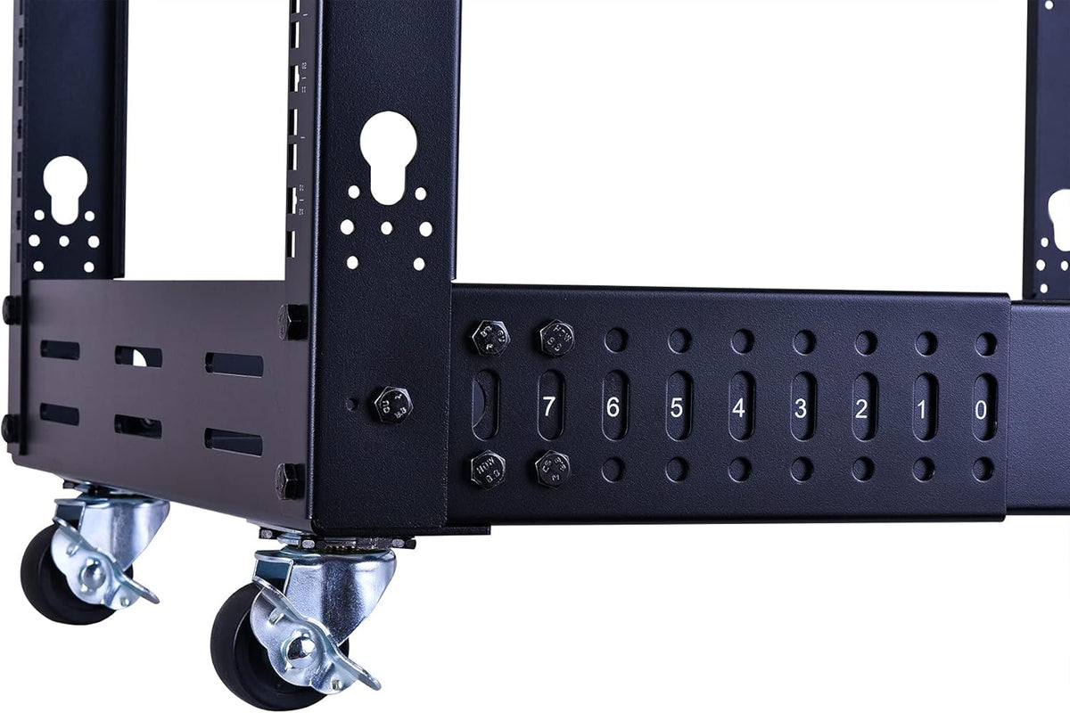 12U Open Frame Server Rack with Casters Y57374