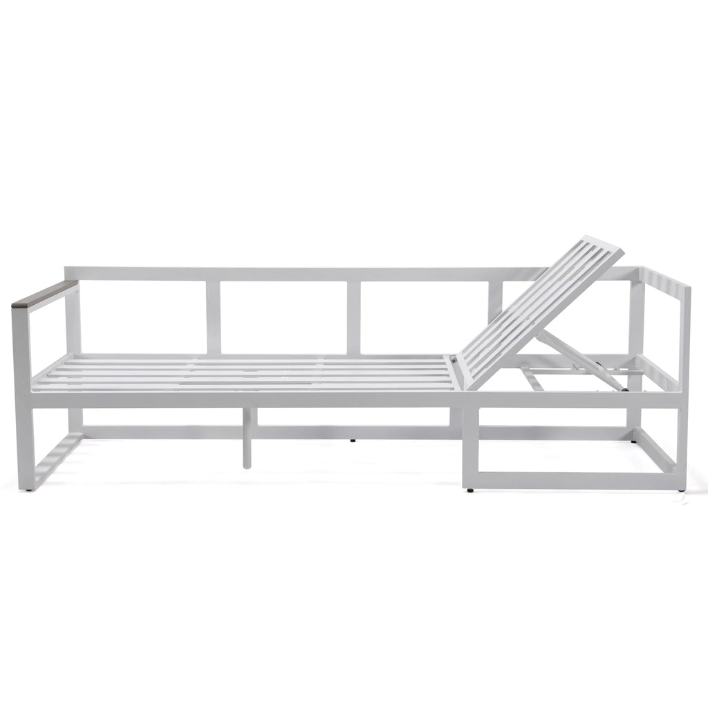 White Sectional With Adjustable Headrest & Coffee Table With Cushions G102668