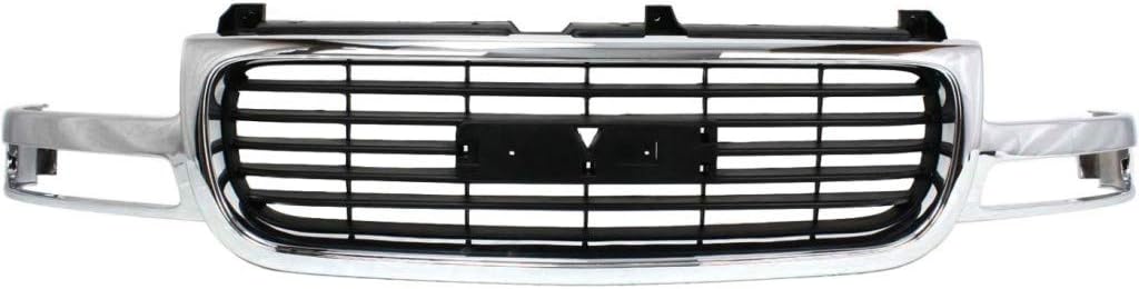 Chrome Shell Painted Black Insert Plastic Grille Assembly A749575