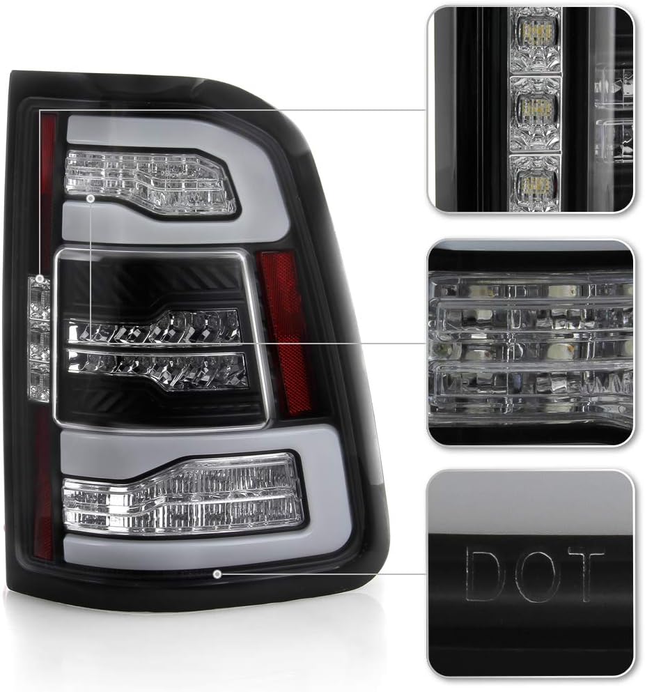 Black Full LED Tail Lights with Sequential Signal Lamps X87535