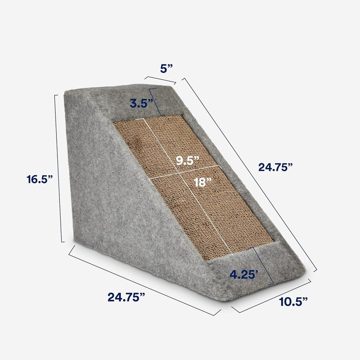 Cat Ramp with Refillable Double Scratcher, Multi-Color Pack of 2 J123906