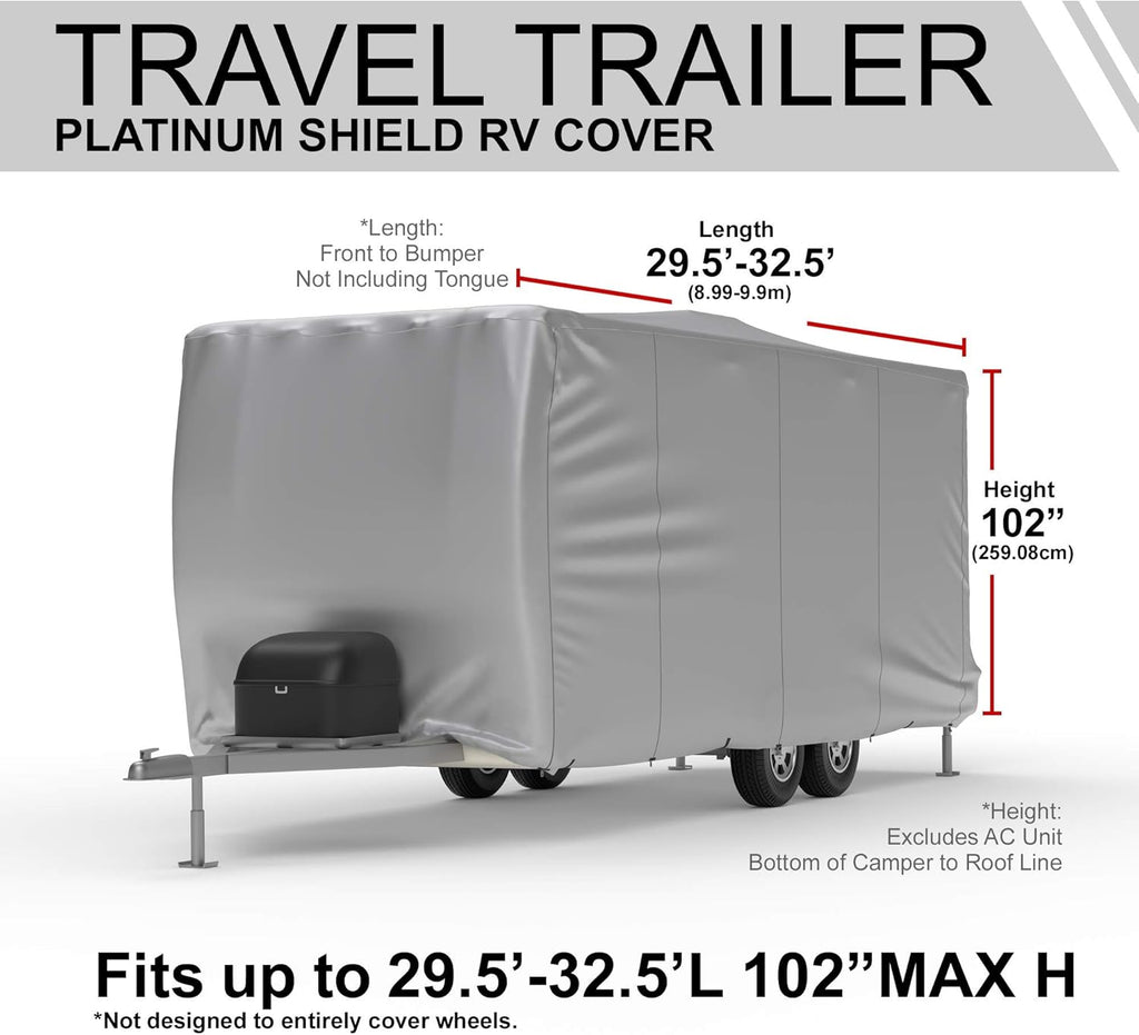 Weatherproof RV Cover for 20.5' - 22.5' Travel Trailer V1372