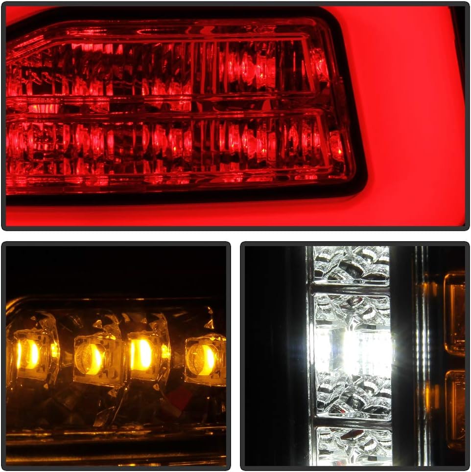 Black Full LED Tail Lights with Sequential Signal Lamps X87535