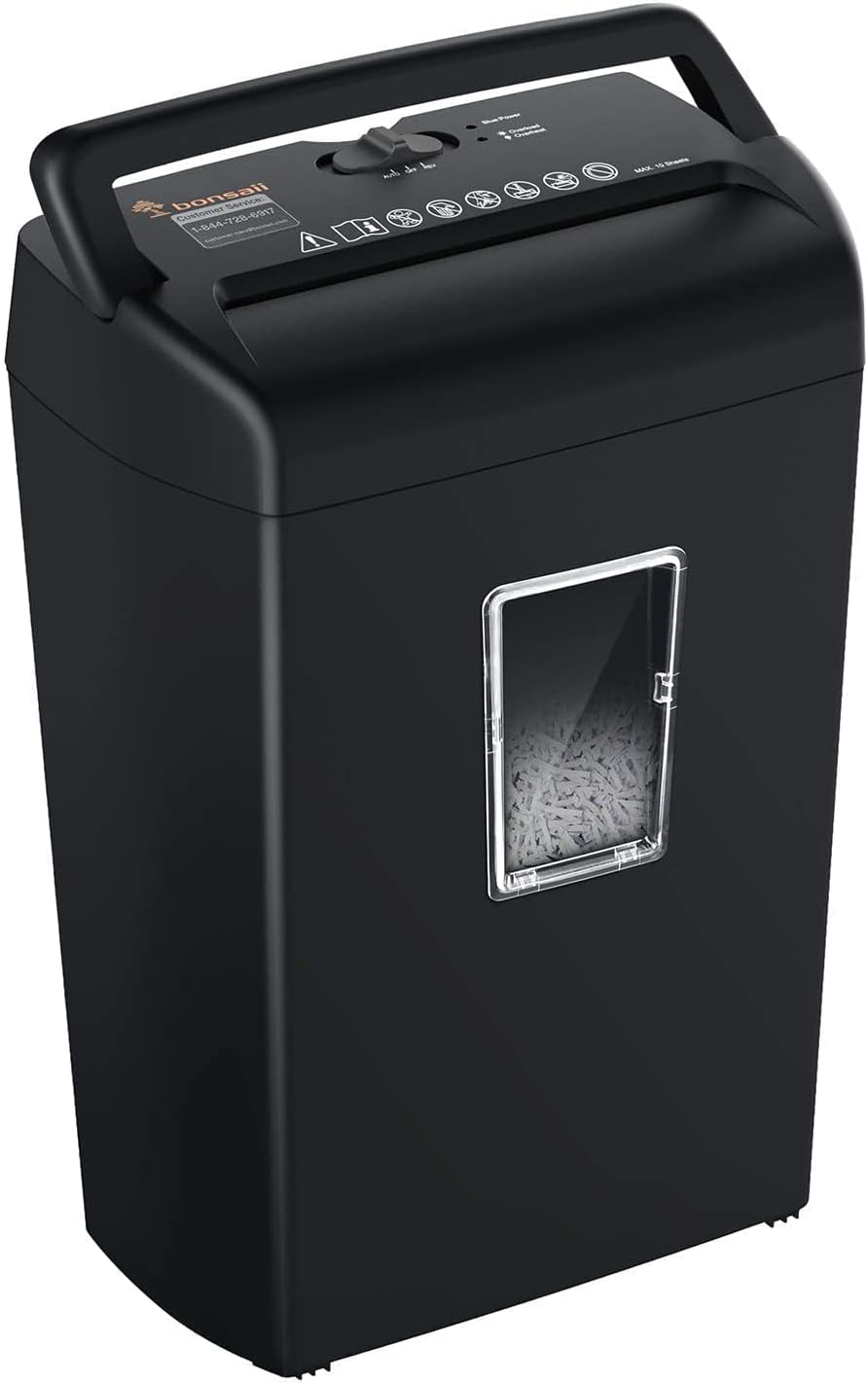 10-Sheet Cross-Cut Paper Shredder with 5.5 Gallons Basket U786599