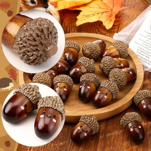 100 Set Artificial Acorn Pumpkin Decor F543775