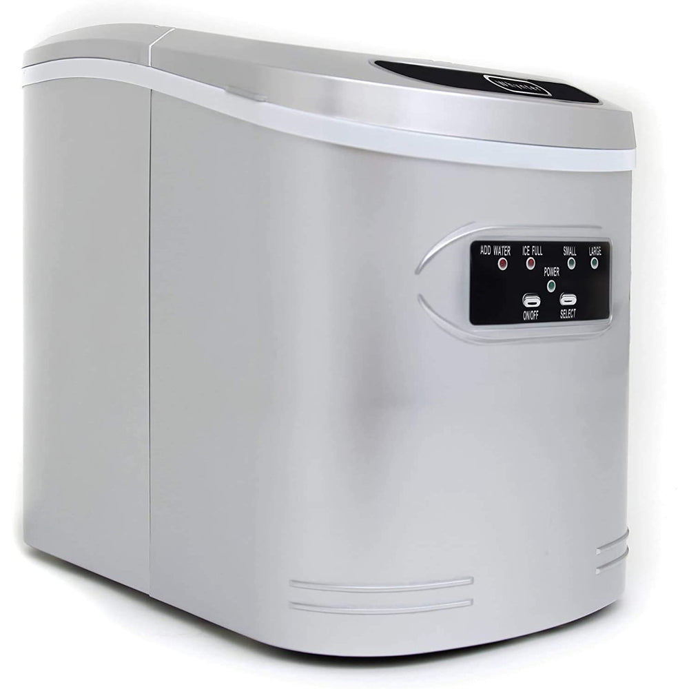 Compact Ice Maker, 27-Pound, Metallic Silver J498196