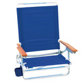 Blue 5 Position Adjustable Beach Folding Chair S1582