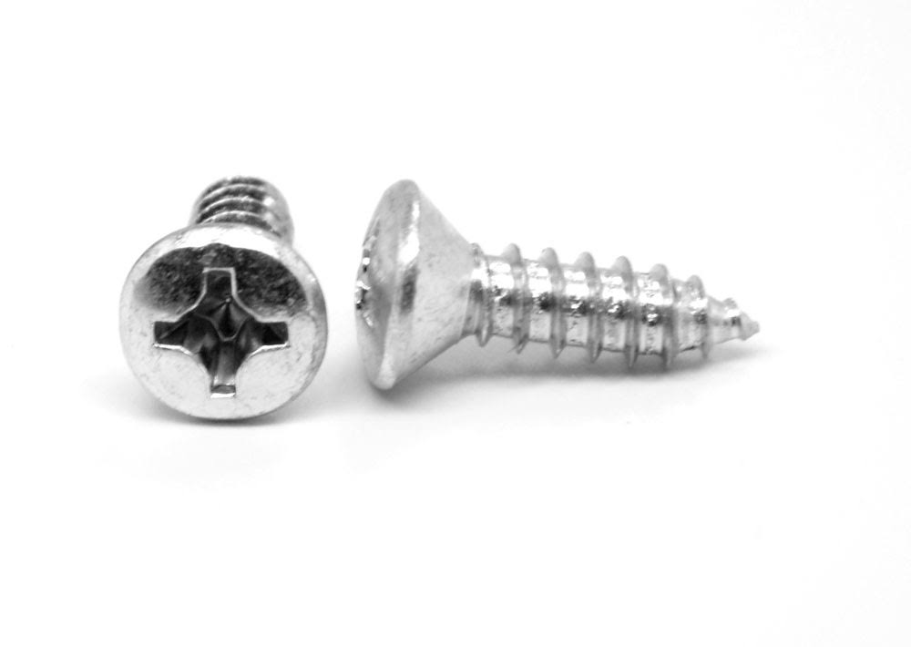 #8-18 x 1/2 Sheet Metal Screw Phillips Oval #6 Head Type AB Zinc Plated I1365