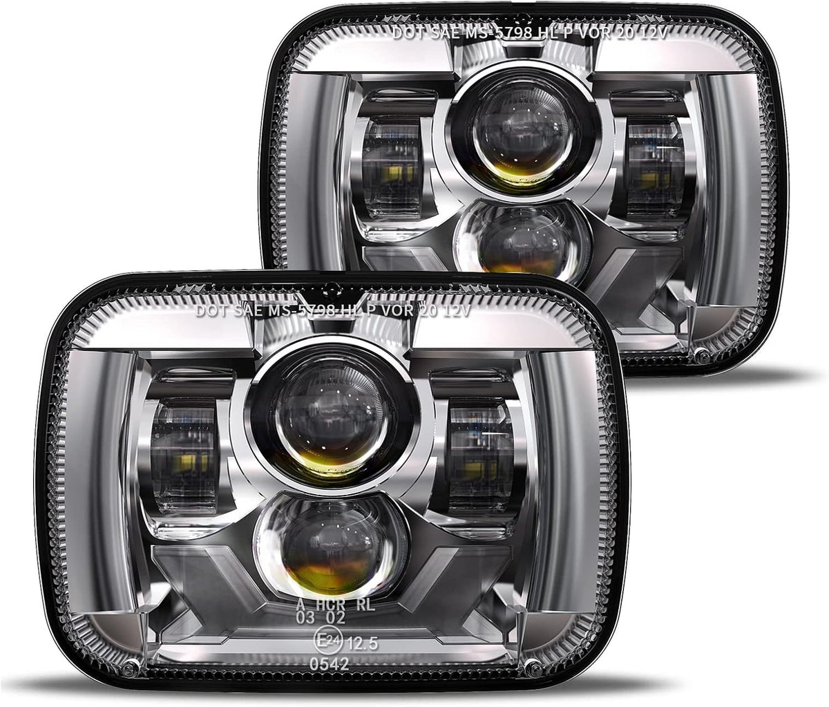 180W LED Headlights with DRL Turn Signal Sealed Beam Z906296